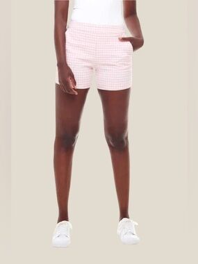 I Love Tyler Madison Pink Gingham Women's Pull On Shorts With Pockets